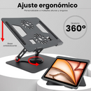 SOPORTE PARA PORTATIL METALICO - GIRATORIO - AJUSTABLE