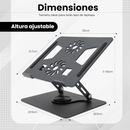SOPORTE PARA PORTATIL METALICO - GIRATORIO - AJUSTABLE