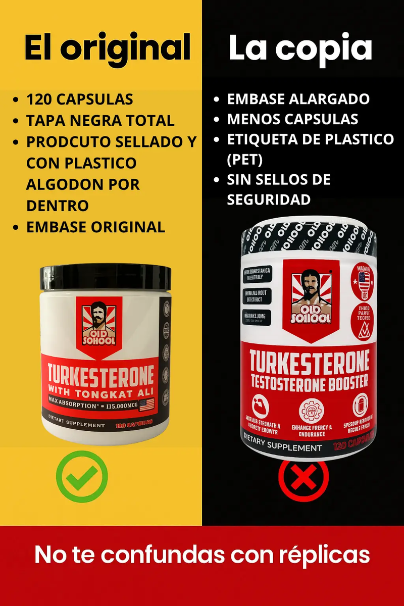 TURKESTERONE PRO OLD SCHOOL ORIGINAL - 120 CAPS - Potncia tu fuerza y crescim
