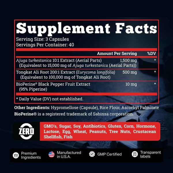 TURKESTERONE PRO OLD SCHOOL ORIGINAL - 120 CAPS - Potncia tu fuerza y crescim