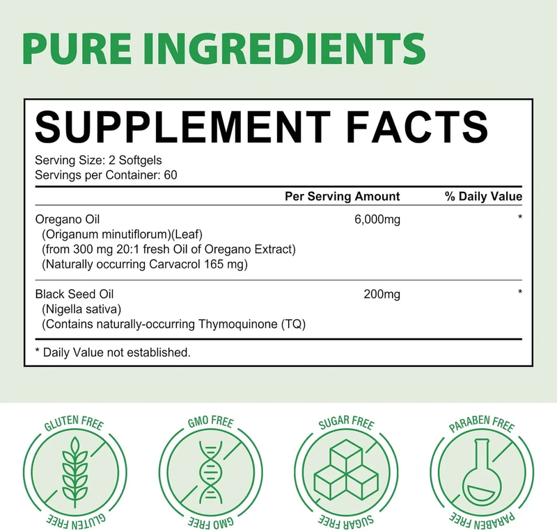 ACEITE DE OREGANO EN CAPSULSAS CON SEMILLA NEGRA - PROTEGE TU SALUD Y REFUERZA TUS DEFESAS NATURALMENTE